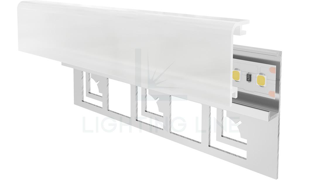Profilo in alluminio per strisce led PR-TI02-10-S3 Profilo in alluminio per strisce led PR-TI02-10-S3