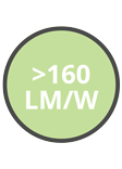 LED Streifen mit einer Lichtausbeute von mehr als 160 lm / W