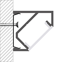 Installation led strips profile