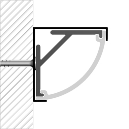 Installation led strips profile