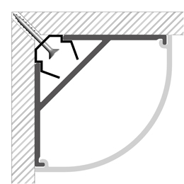 Installation led strips profile