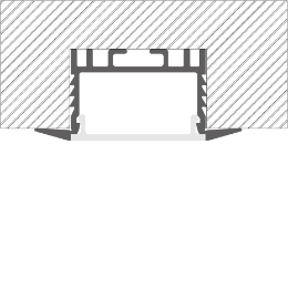 Installation led strips profile