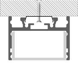 Installation led strips profile