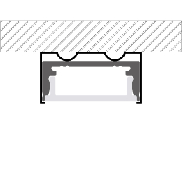 Installation led strips profile
