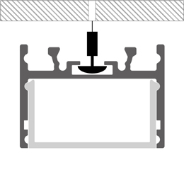 Installation led strips profile