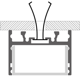 Installation led strips profile