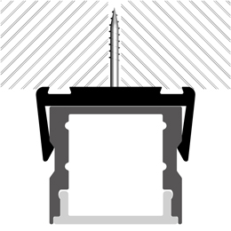 Installation led strips profile