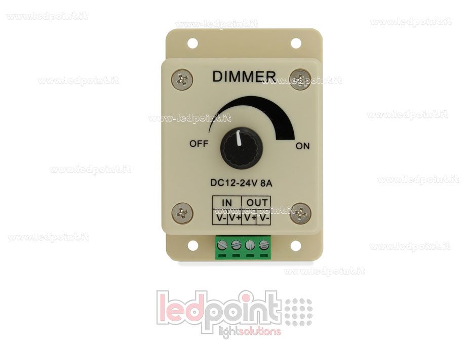 Dimmer manuale per strisce led, 12~24V 8A