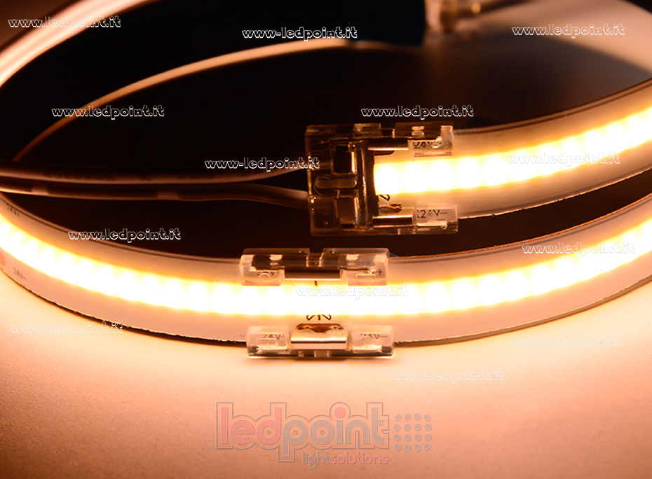 Connector to join 8mm PCB monochrome LED strips, small version Connector to join 8mm PCB monochrome LED strips, small version