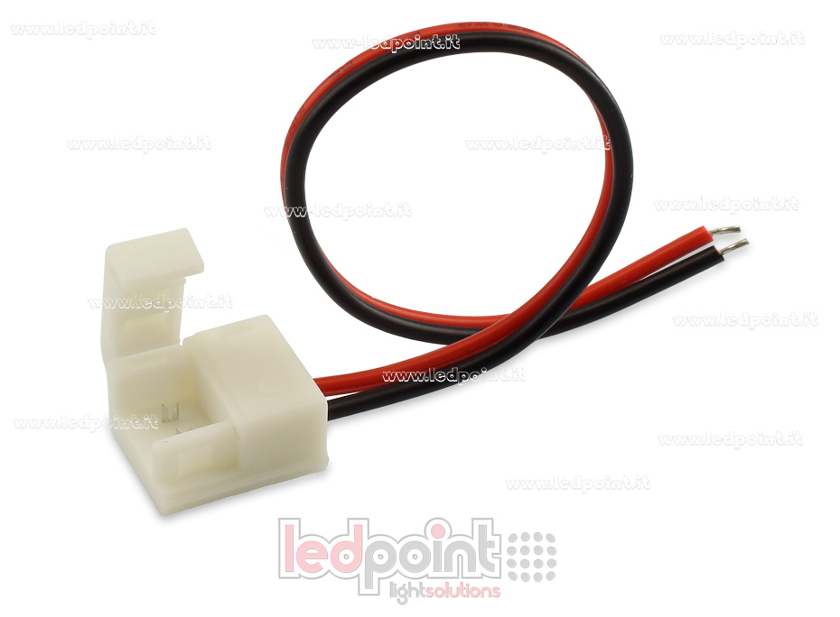 Connector waterproof with 14cm cable for IP65/IP53 2835 and 3528 monochrome LED strips (8mm PCB), small version Connector waterproof with 14cm cable for IP65/IP53 2835 and 3528 monochrome LED strips (8mm PCB), small version
