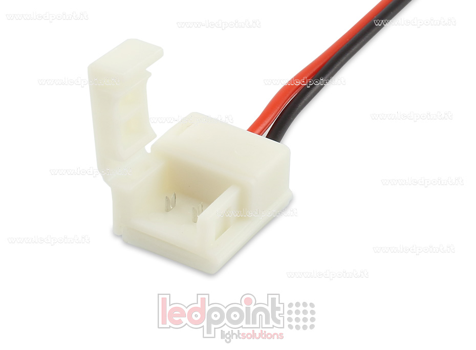 Connector waterproof with 14cm cable for IP65/IP53 2835 and 3528 monochrome LED strips (8mm PCB), small version Connector waterproof with 14cm cable for IP65/IP53 2835 and 3528 monochrome LED strips (8mm PCB), small version