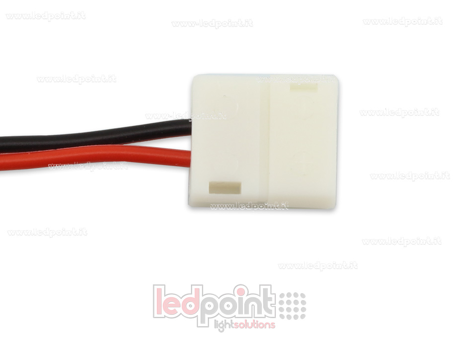 Connector waterproof with 14cm cable for IP65/IP53 2835 and 3528 monochrome LED strips (8mm PCB), small version Connector waterproof with 14cm cable for IP65/IP53 2835 and 3528 monochrome LED strips (8mm PCB), small version