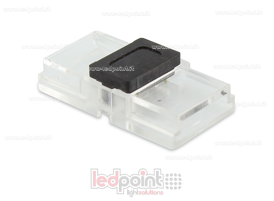 Steckverbinder für Anschluss der einfarbigen LED-Streifen 2835 und 5050 (PCB 10mm), verkleinerte transparent Version Steckverbinder für Anschluss der einfarbigen LED-Streifen 2835 und 5050 (PCB 10mm), verkleinerte transparent Version
