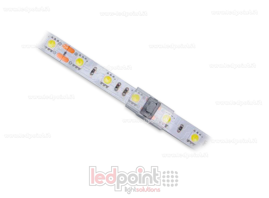 Steckverbinder für Anschluss der einfarbigen LED-Streifen 2835 und 5050 (PCB 10mm), verkleinerte transparent Version Steckverbinder für Anschluss der einfarbigen LED-Streifen 2835 und 5050 (PCB 10mm), verkleinerte transparent Version
