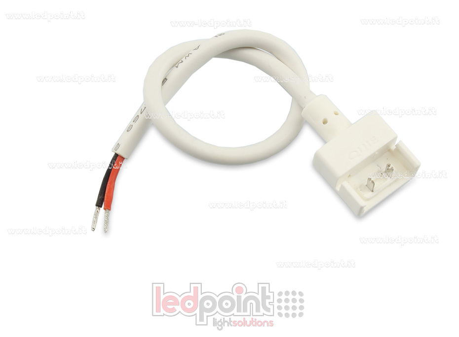 Steckverbinder IP67 mit 20 cm Kabel für einfarbigen LED-Streifen 2835 und 5050 (PCB 10mm), verkleinerte Version