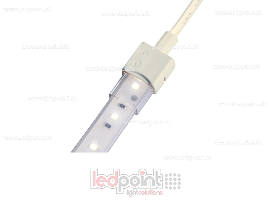 Steckverbinder IP67 mit 20 cm Kabel für einfarbigen LED-Streifen 2835 und 5050 (PCB 10mm), verkleinerte Version