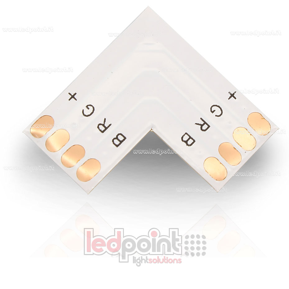 L- type weld connector for RGB LED strips (10mm PCB) L- type weld connector for RGB LED strips (10mm PCB)