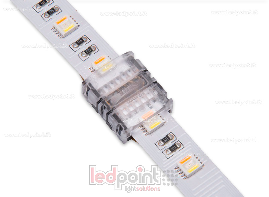 Transparent connector to join (12mm) RGBCCT led strips Transparent connector to join (12mm) RGBCCT led strips