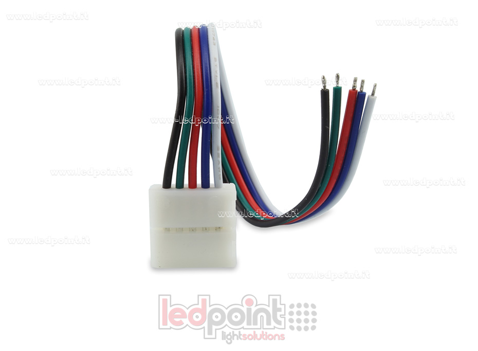 Connector with 14cm cable, strip 12mm RGBW Connector with 14cm cable, strip 12mm RGBW