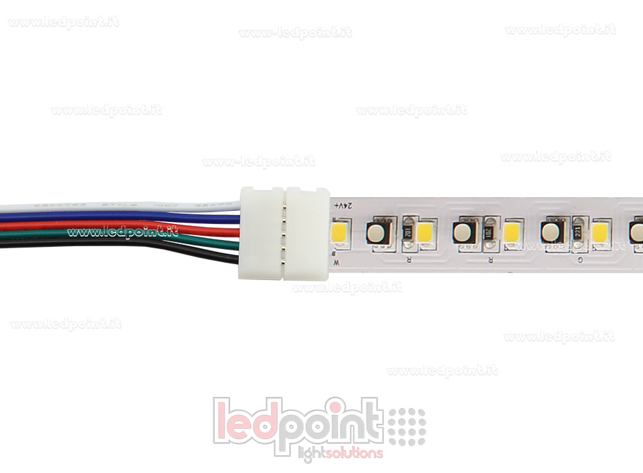 Connector with 14cm cable, strip 12mm RGBW Connector with 14cm cable, strip 12mm RGBW