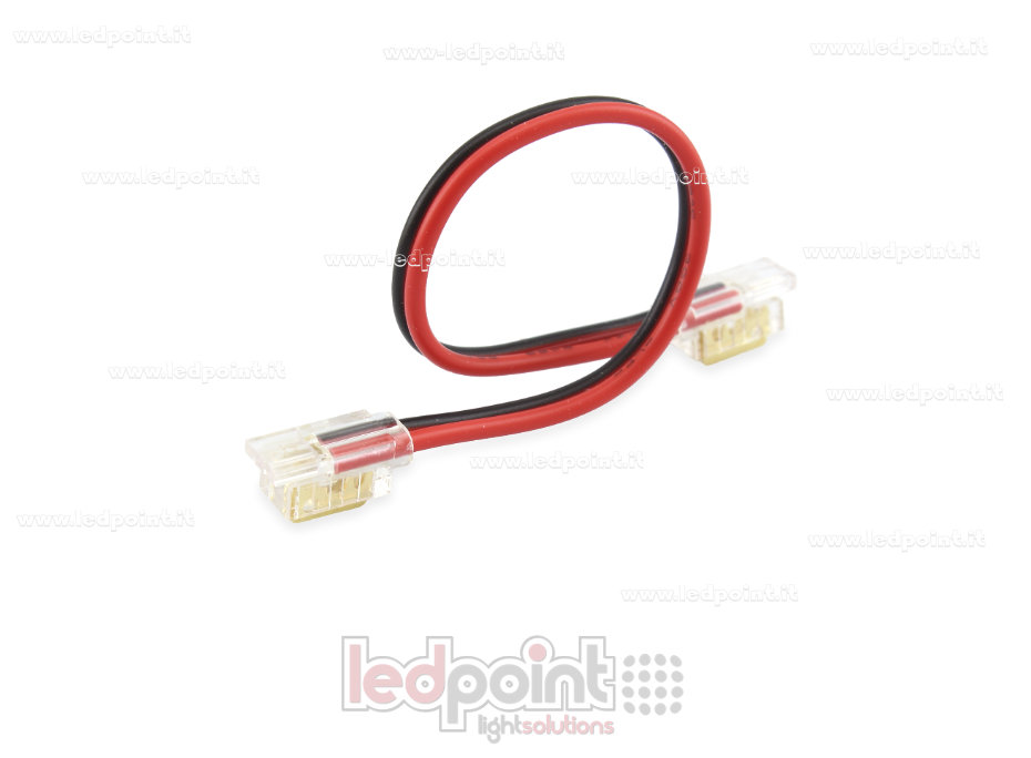 Doppelverbinder mit 10cm Kabel für 5mm LED- und COB-Streifen mit 2 Pins, reduzierte Version Doppelverbinder mit 10cm Kabel für 5mm LED- und COB-Streifen mit 2 Pins, reduzierte Version
