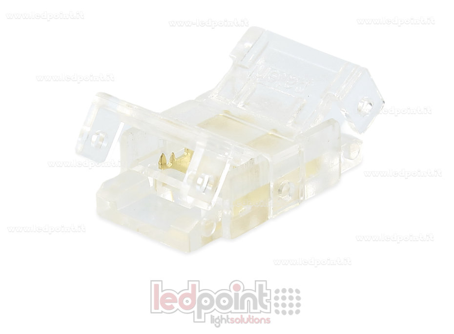 Transparent 2-pin connector for joining 8mm PCB COB strips Transparent 2-pin connector for joining 8mm PCB COB strips