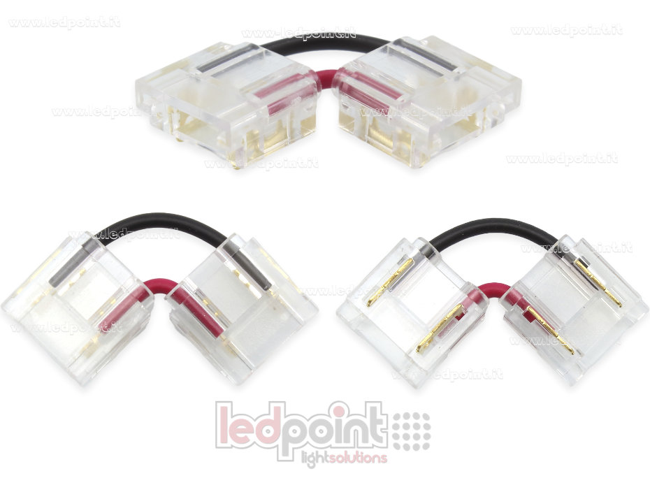 L-shaped connector for joining 10mm PCB strip and COB with 2 pins L-shaped connector for joining 10mm PCB strip and COB with 2 pins
