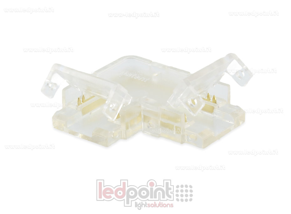 Transparenter L-förmiger Verbinder zur Verbindung von 10mm PCB-Streifen und COB mit 2 Pins Transparenter L-förmiger Verbinder zur Verbindung von 10mm PCB-Streifen und COB mit 2 Pins