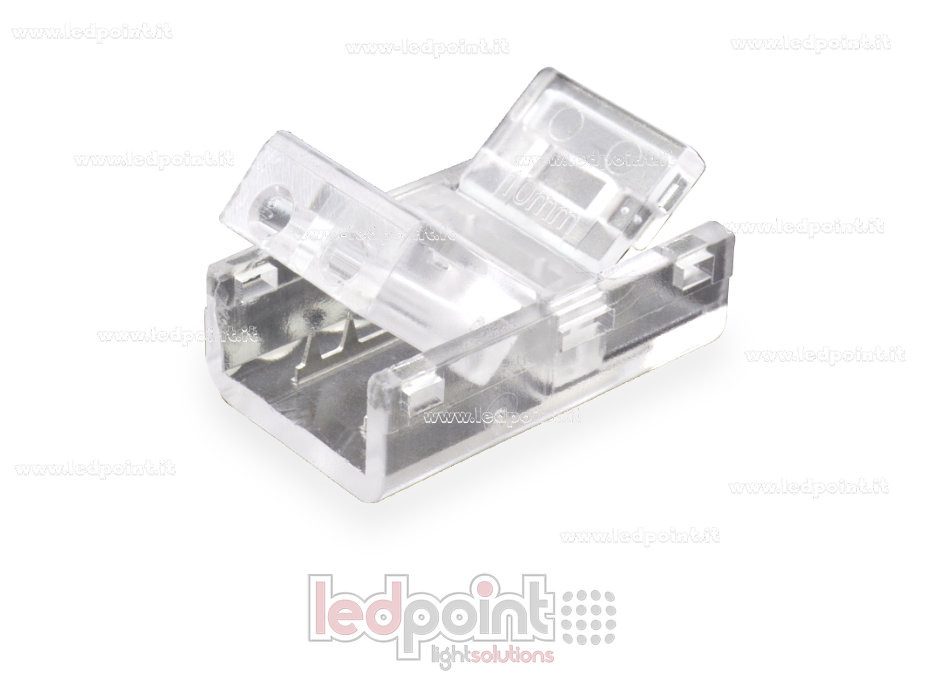 Verbinder für 10mm PCB LED- und COB-Streifen, 2 Pins und cabel, transparente reduzierte Version Verbinder für 10mm PCB LED- und COB-Streifen, 2 Pins und cabel, transparente reduzierte Version