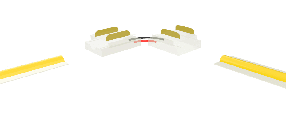 L-förmiger Verbinder zur Verbindung von 8mm PCB-Streifen und COB mit 2 Pins L-förmiger Verbinder zur Verbindung von 8mm PCB-Streifen und COB mit 2 Pins
