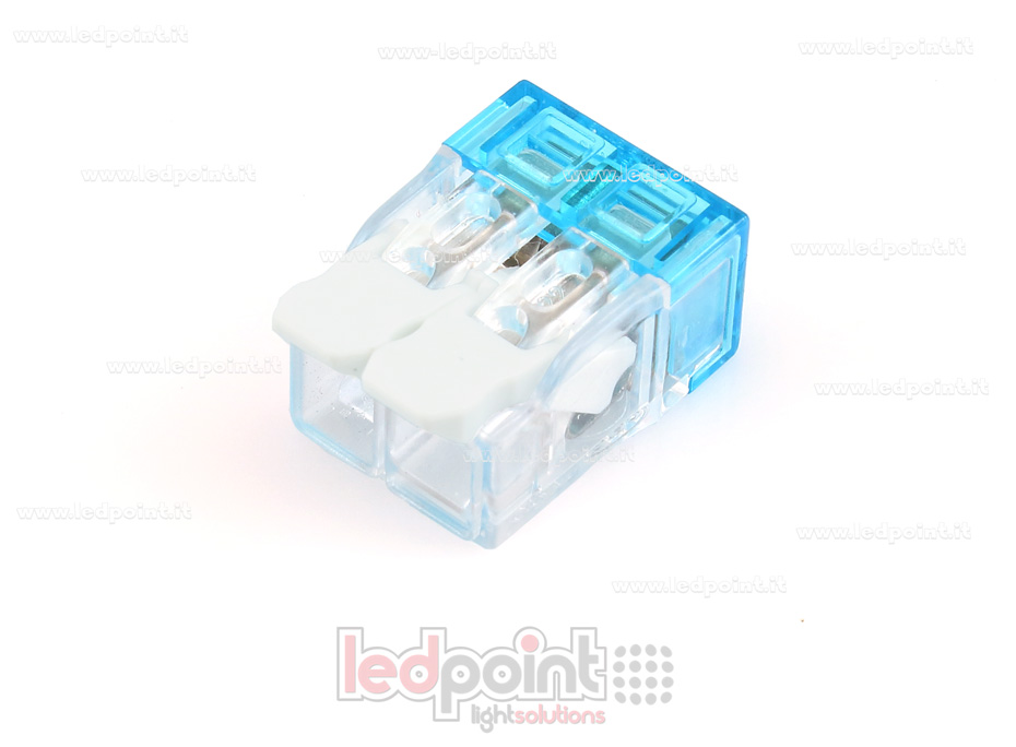 Schnellsteckverbinder 2 Drähte mit Hebeln für Kabel 22-12 AWG (0,2-3,3 mm2)