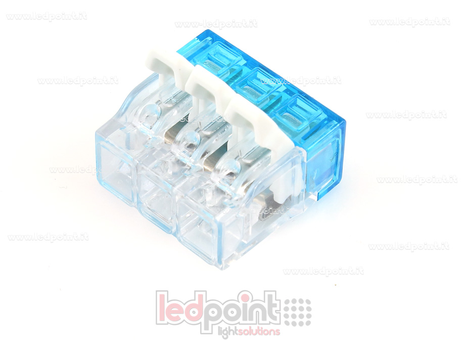 Schnellsteckverbinder 3 Drähte mit Hebeln für Kabel 22-12 AWG (0,2-3,3 mm2)