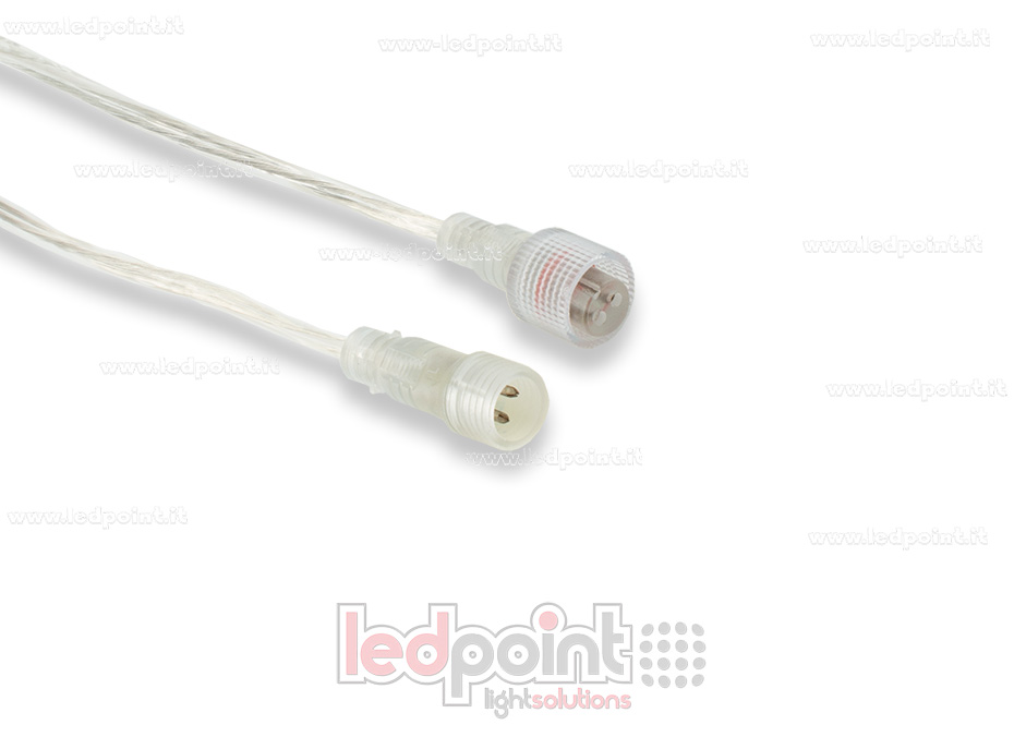 IP65 waterproof connector for single colour strip, 2 pins, 22-20 AWG