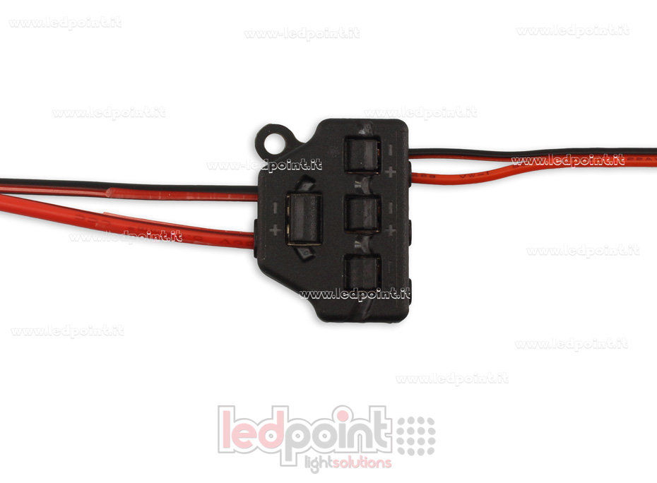 Quick connector 3 outputs for two cables