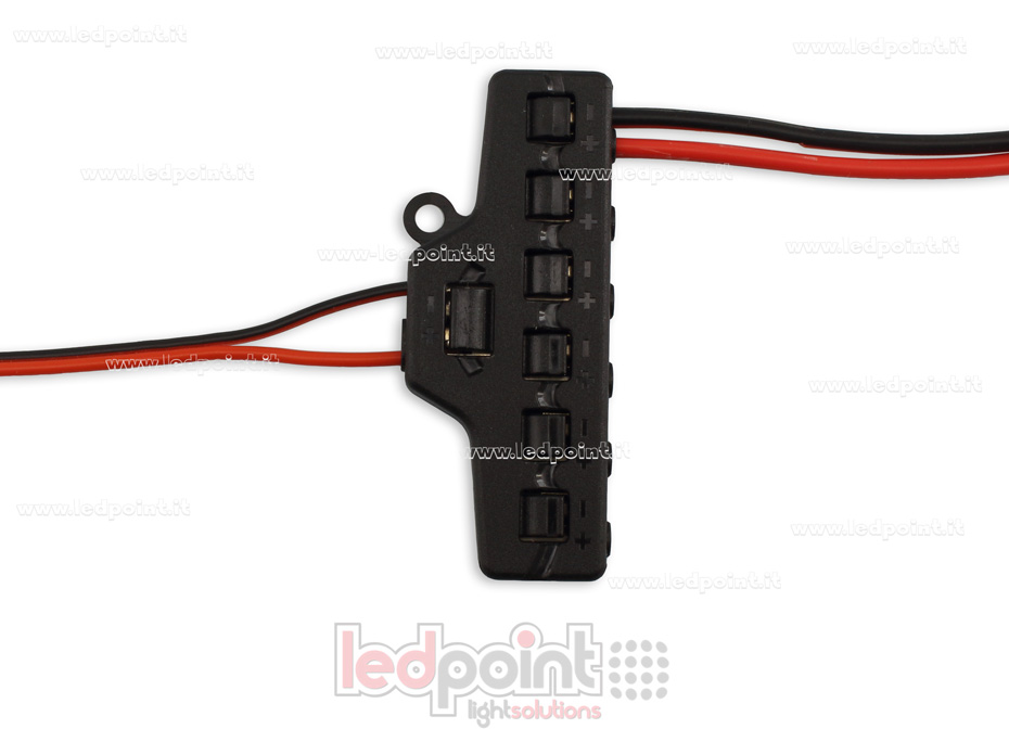 Connettore rapido a 6 uscite per due cavi Connettore rapido a 6 uscite per due cavi