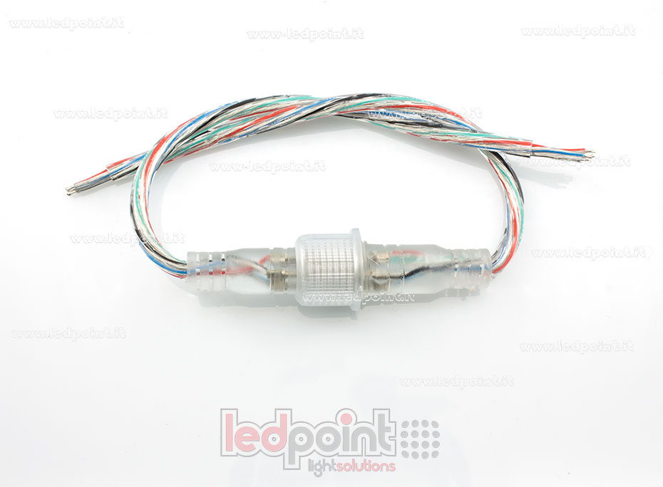 IP65 waterproof connector for RGB strip, 4 pins, 22-20 AWG IP65 waterproof connector for RGB strip, 4 pins, 22-20 AWG