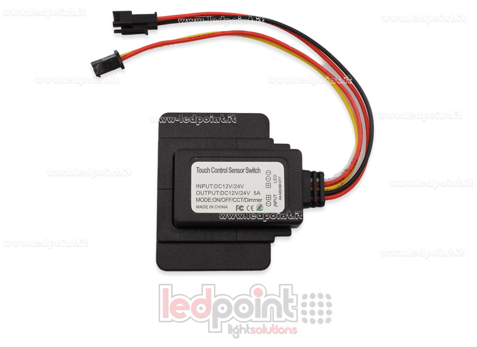 Switch touch CCT bianco e blu per specchiera, 5A 12-24V Switch touch CCT bianco e blu per specchiera, 5A 12-24V