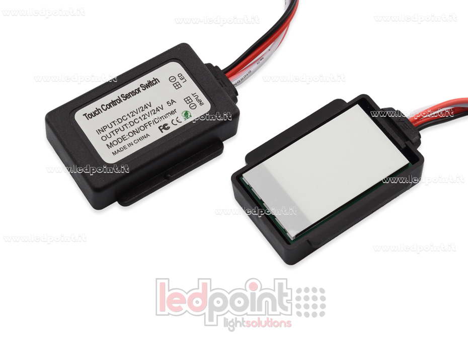Switch touch single-colour white/blue for mirror, 5A 12-24V Switch touch single-colour white/blue for mirror, 5A 12-24V
