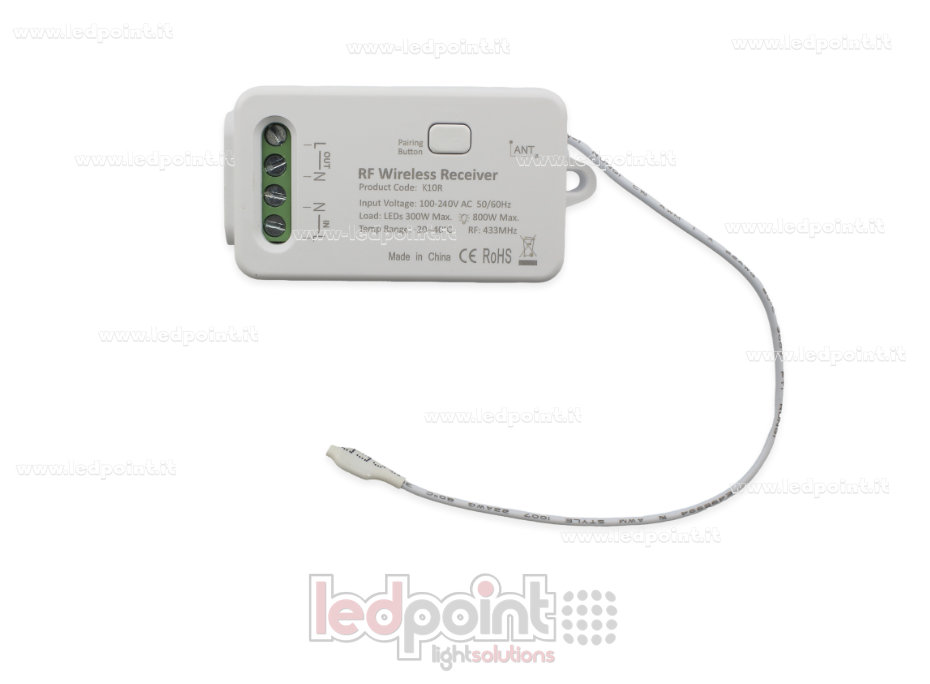 Controller monocromatico 110/230V, RF 433Mhz, non dimmerabile Controller monocromatico 110/230V, RF 433Mhz, non dimmerabile