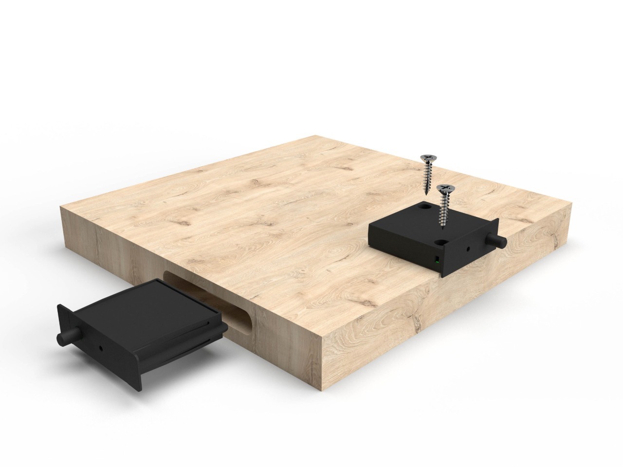 Interruttore da porta senza filo e batteria, nero, RF 433Mhz Interruttore da porta senza filo e batteria, nero, RF 433Mhz