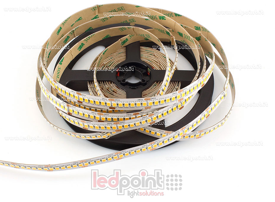 Striscia led 2835 24V IP20 2600-2800K 240led/m