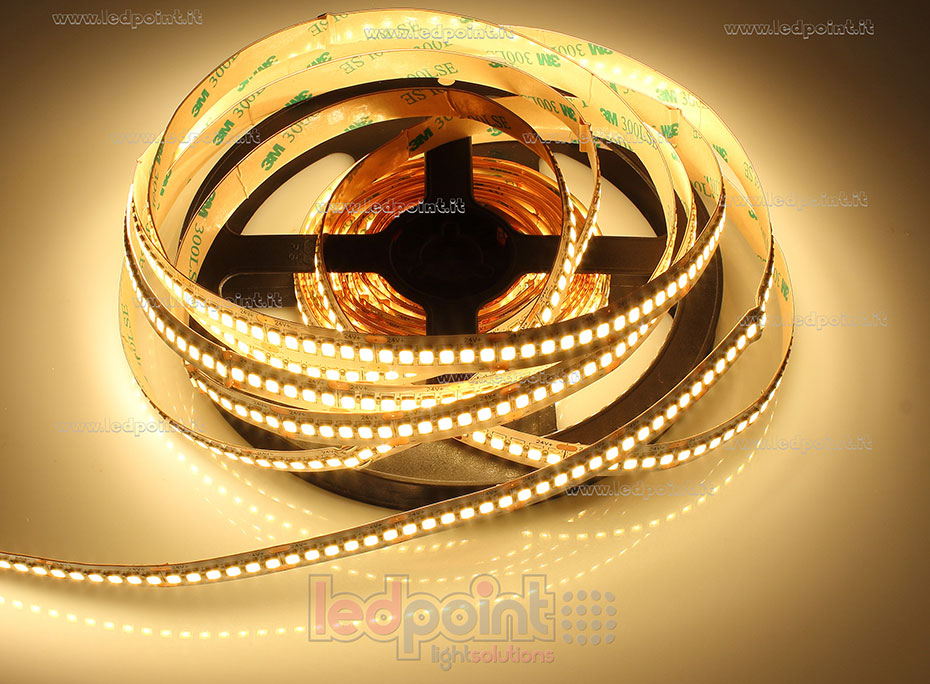 Striscia led 2835 24V IP20 2600-2800K 240led/m