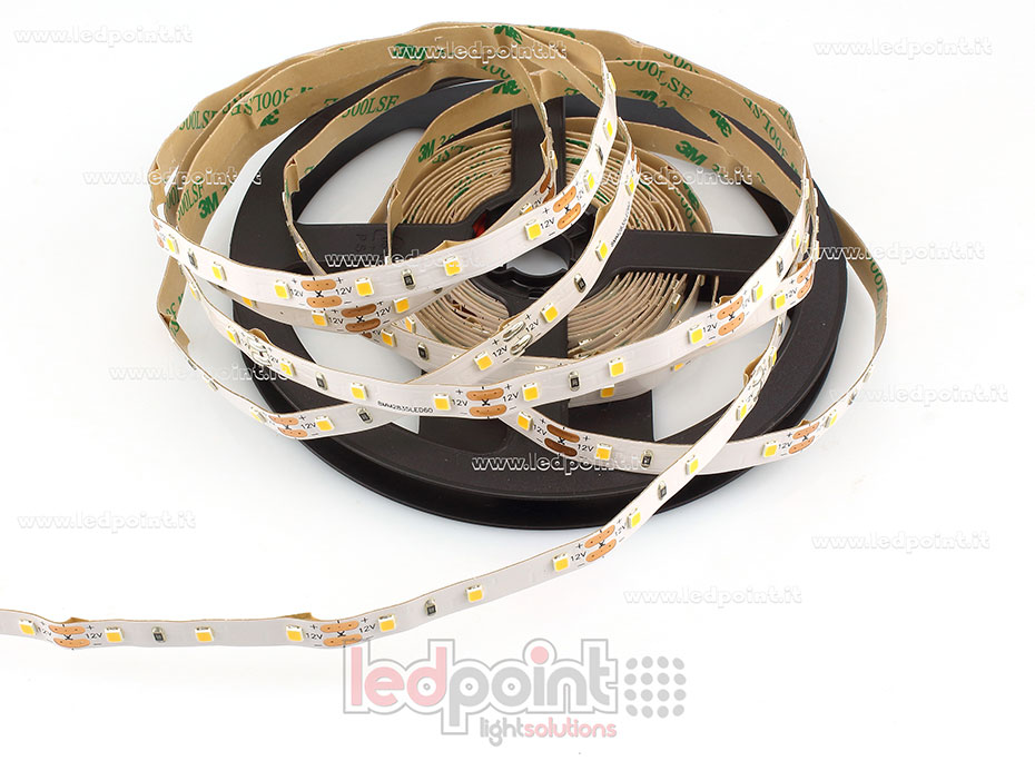 Striscia led 2835 12V IP20 2900-3100K 60led/m