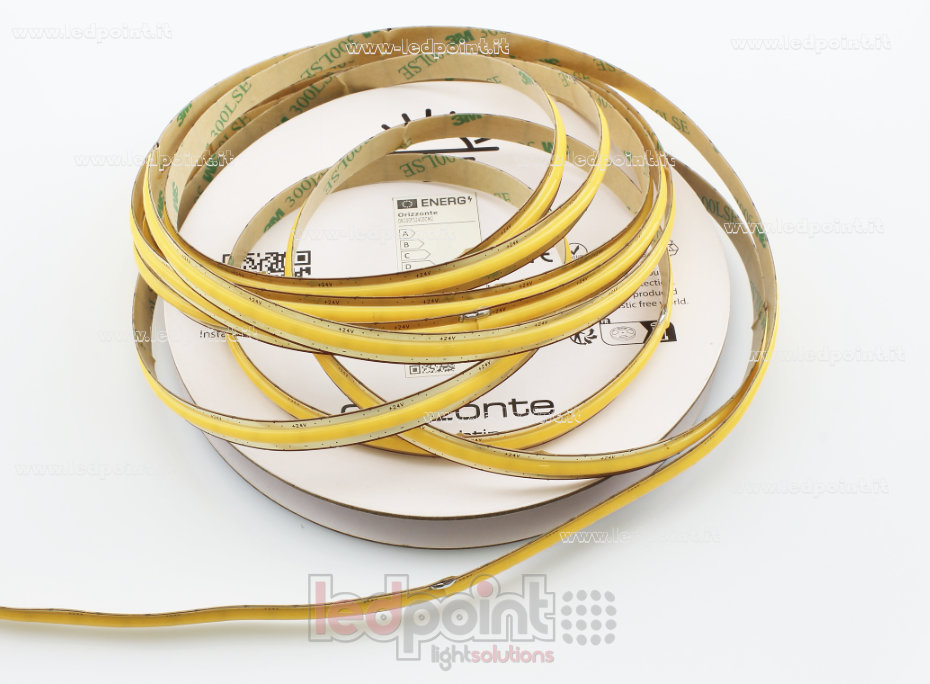 Striscia led COB 24V IP20 3000K 400led/m