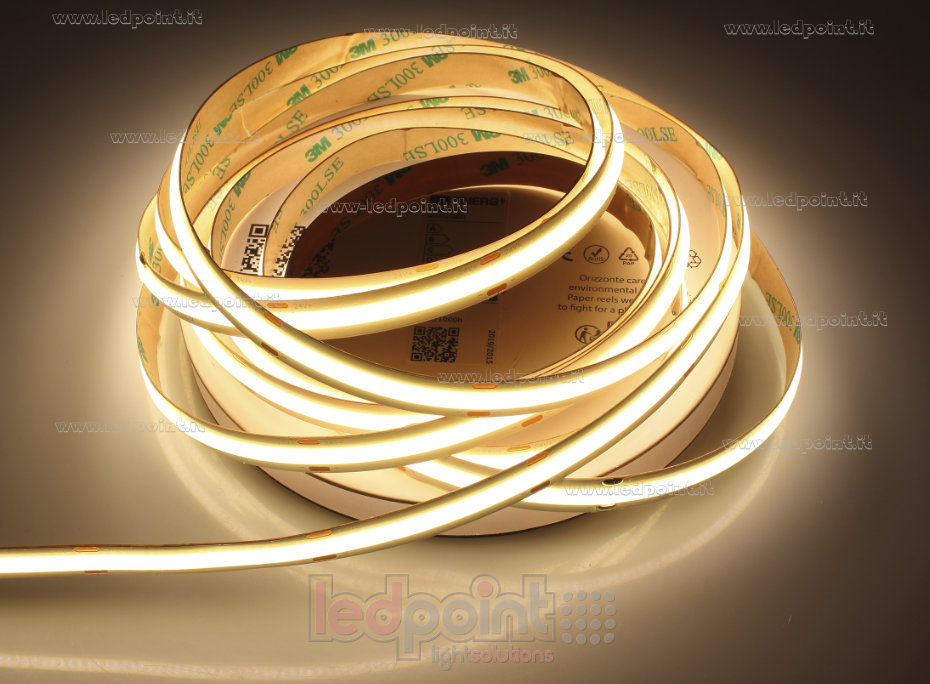 Striscia led COB 24V IP20 3000K 528led/m