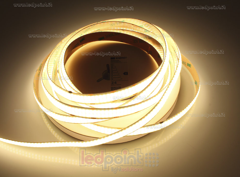 Led strip COB 24V IP20 3000K 600led/m