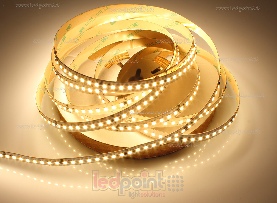 Striscia led 2835 24V IP20 3000K 3step 160led/m