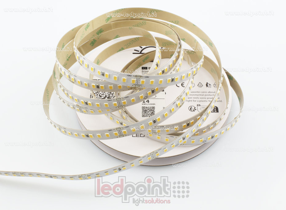 Striscia led 2835 24V IP20 3000K 3step 160led/m