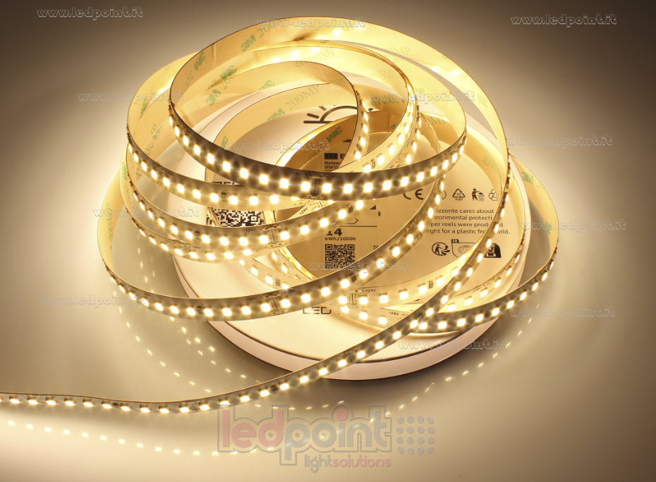 Striscia led 2835 24V IP20 3000K 3step 160led/m