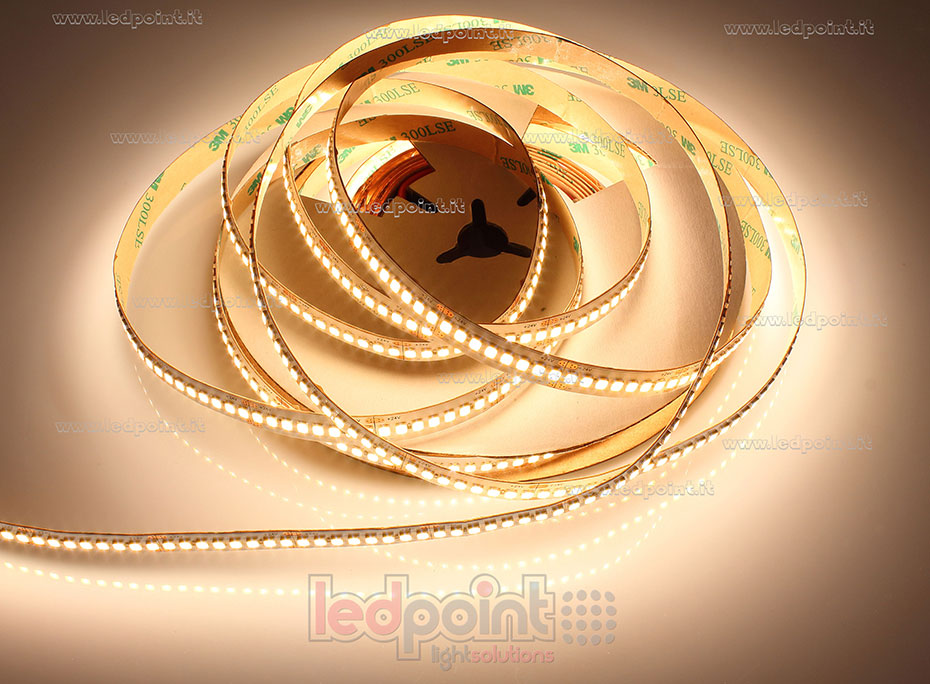 Striscia led 2835 24V IP20 3000K 3step 240led/m